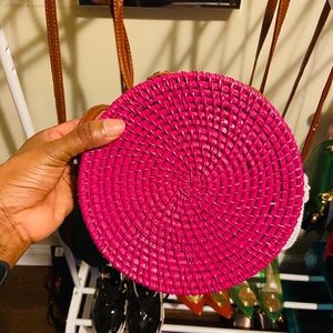 Straw basket fashion bag
